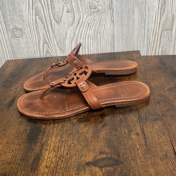 Tory Burch Tan Leather Sandals Size 7.5 - Picture 4 of 5